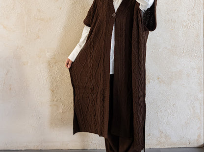 Knitted Poncho Set