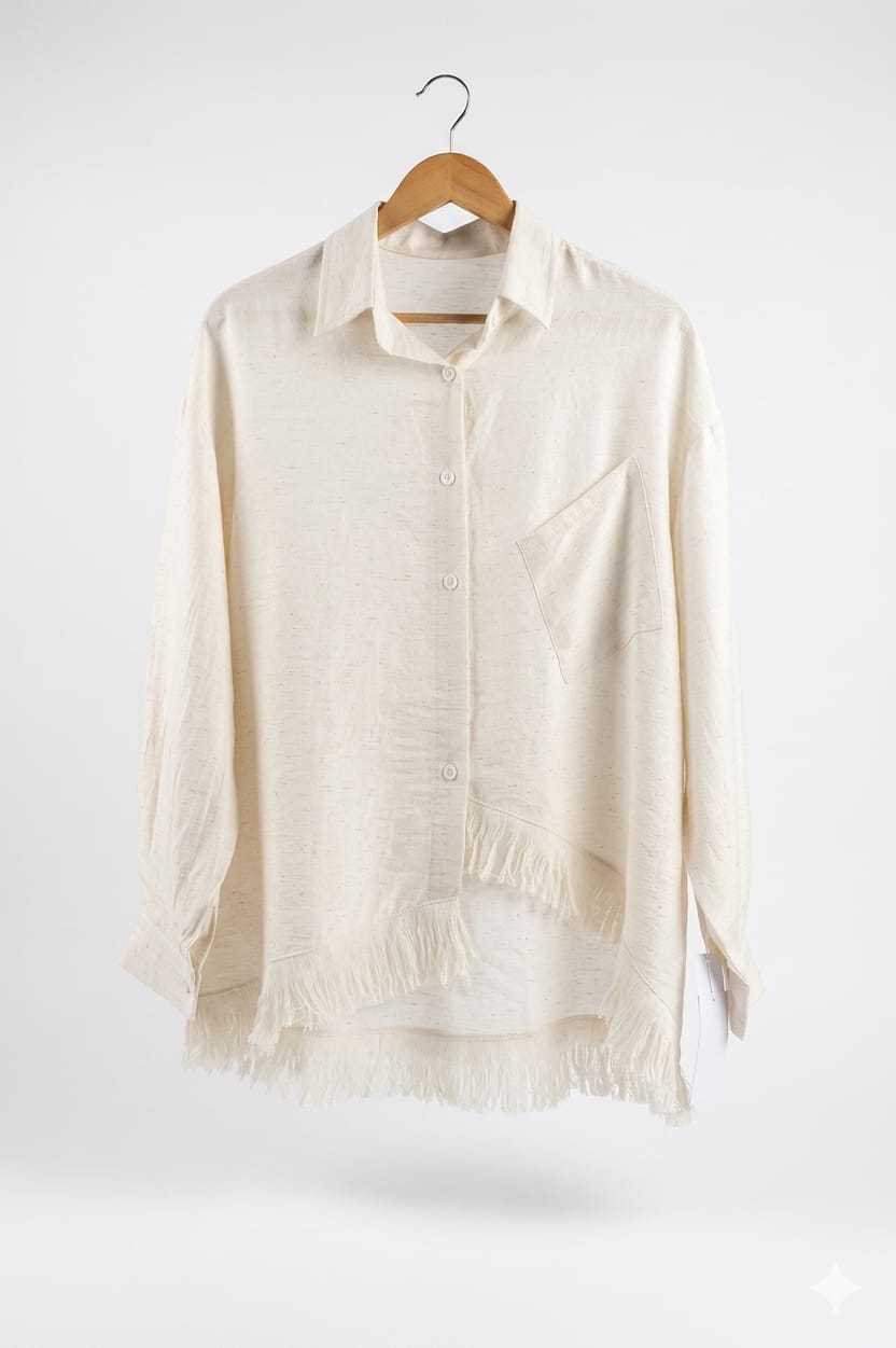 Amenaa tassels shirt featuring a stylish design with tassel details and a relaxed fit, perfect for casual or boho-inspired outfits.