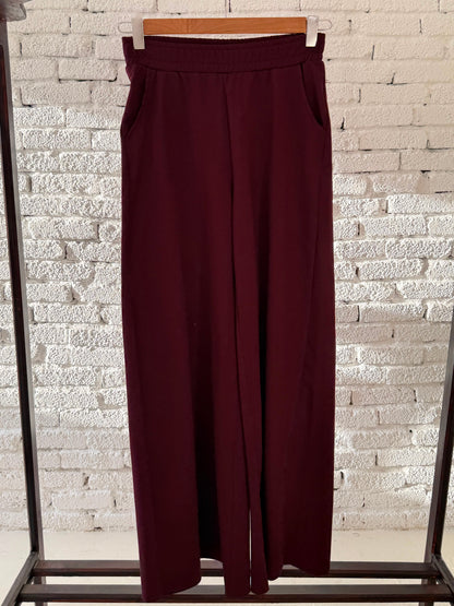 Melton Wide-Leg Pants