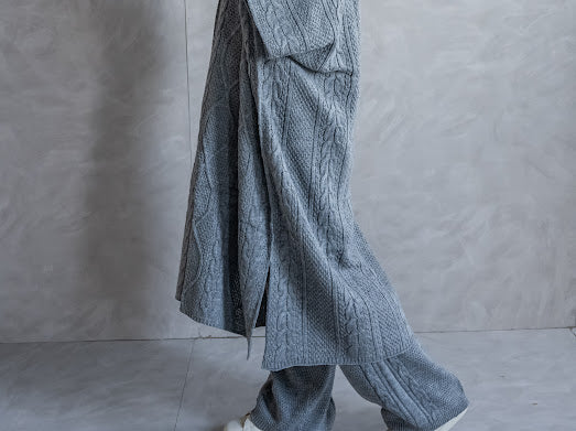 Knitted Poncho Set