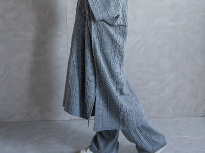Knitted Poncho Set