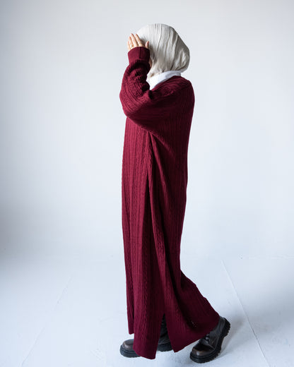 V-Neck Knitted Dress