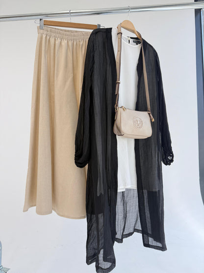 Amenaa Crushed Kimono with 20/41/10 fabric, featuring a soft, textured design ideal for stylish layering or casual wear.